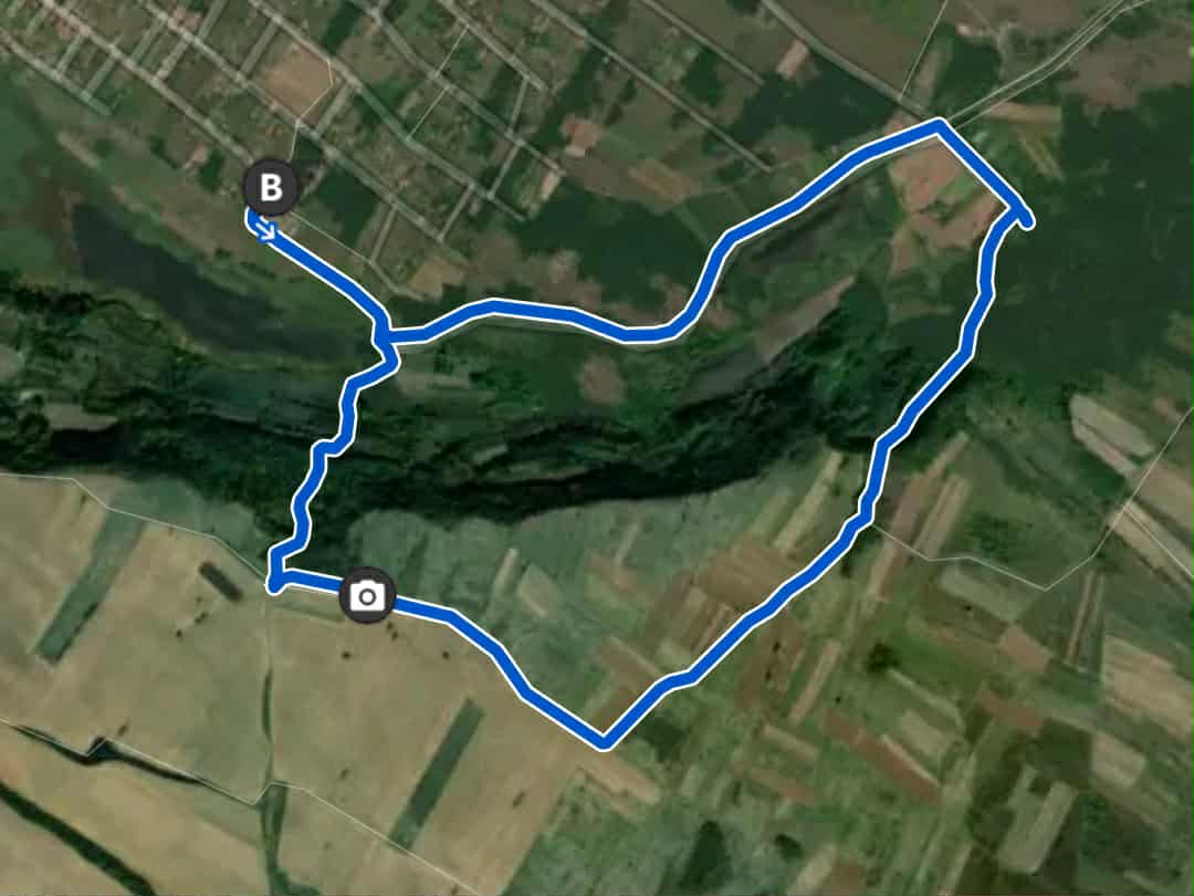 Komoot mapa rute u Osojni